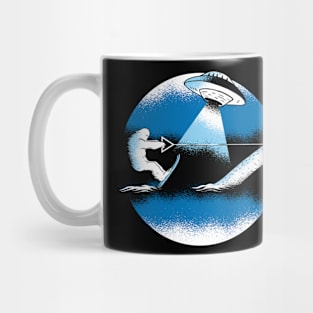 Bigfoot watersking Nessie Mug